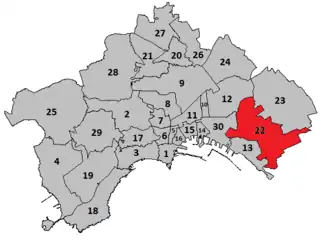 Lage von Barra in Neapel