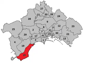 Lage von Posillipo in Neapel