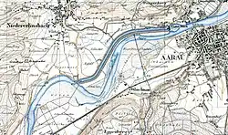 Darstellung des Kraftwerks auf der Siegfriedkarte. Datenstand 1913
