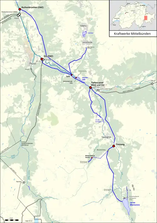 Anlageschema Kraftwerke Mittelbünden