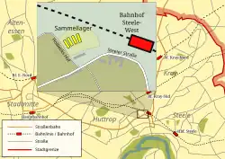 Lageplan des Barackenlagers