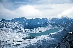 Lago Bianco, Lej Nair und Berninapass von der Diavolezza-Seilbahn (Oktober 2010)