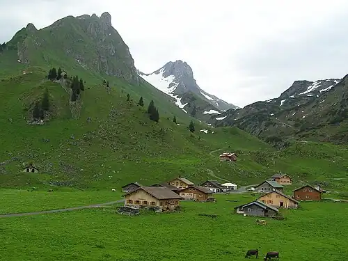 Alpe Laguz, rechts der Laguzbach