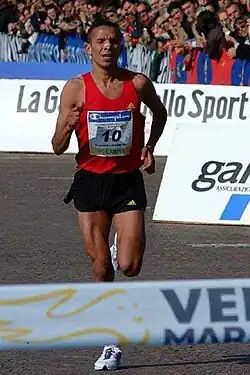 El Hassan Lahssini, vier Tage zuvor Sechster über 10.000&nbsp;Meter, erreichte hier nicht das&nbsp;Ziel