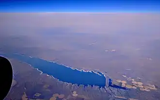 Luftaufnahme des Lake McConaughy