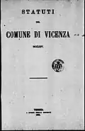 Statuti del Comune di Vicenza, 1886
