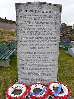 Mahnmal im Nachbarort Lance Cove (2022)