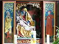 Pietà in der Predella des rechten Seitenaltares