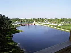 Rietberg 2008: Blick vom Aussichtsturm über die Landesgartenschau „Träume wachsen lassen“ in Rietberg