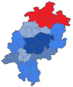 Lage des Landgerichtsbezirks Kassel in Hessen