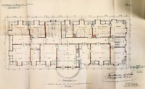 Grundriss im Obergeschoss des Landhauses