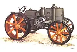 Landini 25/30 HP, Baujahr: 1924, 25–30 PS, Hubraum: 11.800 cm³, 2.200 kg.