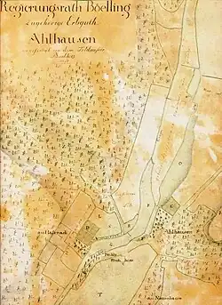 Landkarte Ahlhausen, 1812