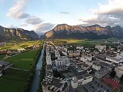 Landquart Bahnhof am 11. Juni 2017, Blick nach Osten