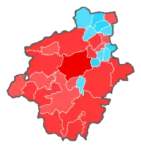 (Relative) Stimmenmehrheit nach Gemeinden im 1. Wahlgang