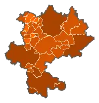 Stimmenmehrheit nach Gemeinden im 2. Wahlgang