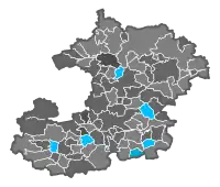Stimmenmehrheit nach Gemeinden im 2. Wahlgang