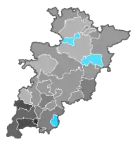 (Relative) Stimmenmehrheit nach Gemeinden im 1. Wahlgang