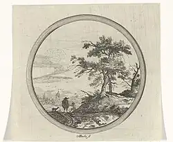 Landschaft mit zwei Männer und einem Hund (Rijksmuseum Amsterdam)