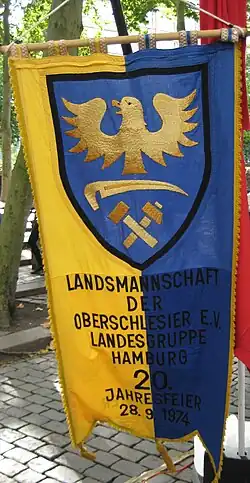 Fahne der Landsmannschaft der Oberschlesier e.&nbsp;V., Landesgruppe Hamburg von 1974 (2008)