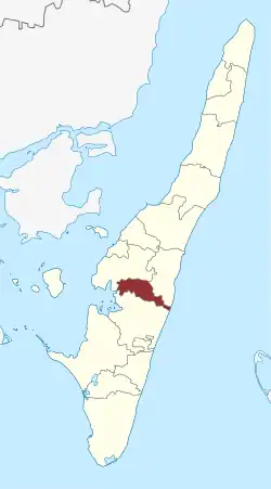 Lage des Fuglsbølle Sogn in der Langeland Kommune