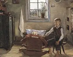 Kinder in einer Hütte, 1892