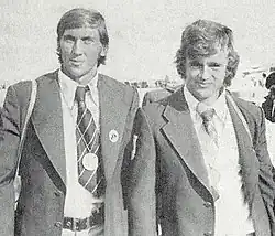 Policarp Malîhin (rechts) mit Larion Serghei, 1976