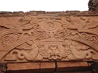 Türrahmen der Kirchenruinen von San Ignacio, Provinz Misiones, Argentinien.