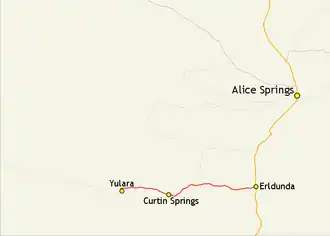 Übersichtskarte Lasseter Highway