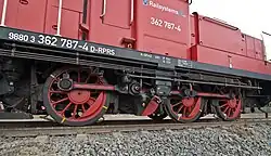 Stangen­antrieb der 362 787 (DB-Baureihe V 60) mit hydro­dynamischem Getriebe und Blind­welle