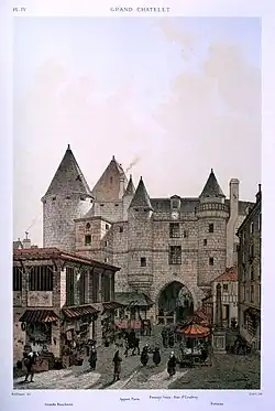 Sicht zum Grand Châtelet von der Rue Saint-Denis