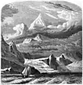 Évremond de Bérard Feuerland, Monte Sarmiento gesehen vom Kap Froward 1861