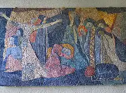 Lea Zanolli (* 14. Februar 1899 in Belluno; † 7. Oktober 1995 in Zürich) Mosaik, Friedhof Witikon, Zürich