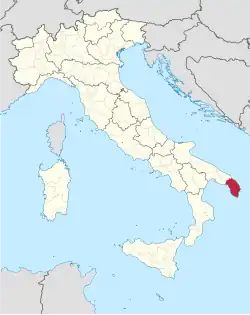 Lage innerhalb Italiens