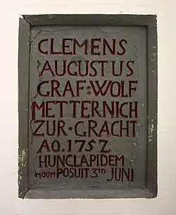 Rathaus Grundstein von 1752