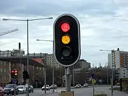 Leuchtdiodenampel in Örnsköldsvik, Schweden