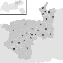 Lage der Gemeinde Bezirk Kufstein im Bezirk Kufstein (anklickbare Karte)