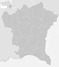 Lage der Gemeinde Bezirk Südoststeiermark im Bezirk Südoststeiermark (anklickbare Karte)