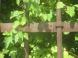 Nietstelle zwischen zwei Gitterteilen.