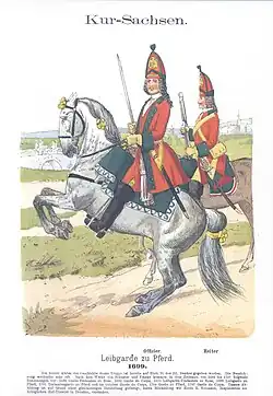 Als Leibgarde zu Pferd: Offizier und Reiter (1699)