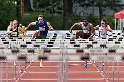 Mikdat Sevler (ganz rechts) – ausgeschieden als Sechster des ersten&nbsp;Vorlaufs