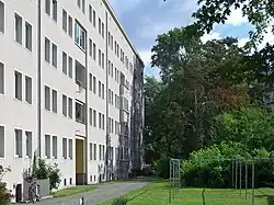 Bebauung des Ranstädter Steinwegs auf dem Gebiet des Naundörfchens (2011)