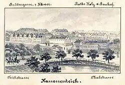 Der Kanonenteich von Süden, um 1860