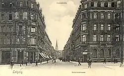 Die Kurprinzstraße um 1900, links der „neue Kurprinz“