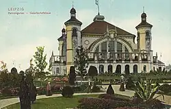 Ehemaliges Gesellschaftshaus um 1900 auf einer zeitgenössischen Postkarte