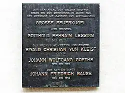 Erinnerungstafel an der Galeria Kaufhof