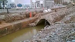 Freilegung eines verrohrten Abschnittes im Januar 2007