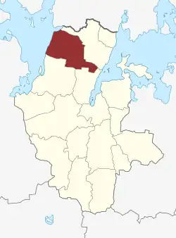 Lage des Kirke Hyllinge Sogn in der Lejre Kommune