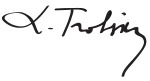 Unterschrift von Leo Trotzki