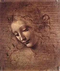 Die Scapigliata (La Scapigliata) von Leonardo da Vinci ca. 1508.